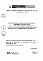 Dictamen Preliminar De Evaluación De Tecnología Sanitaria N° 015-DETS ...